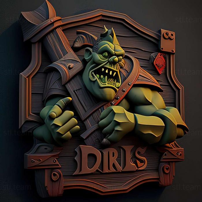 3D model Orcs MuDie game (STL)